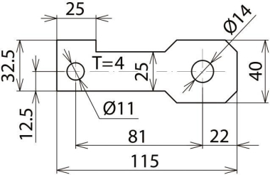 Dehn Anschlussbügel IF3 AB EXFS IF3 G 14 