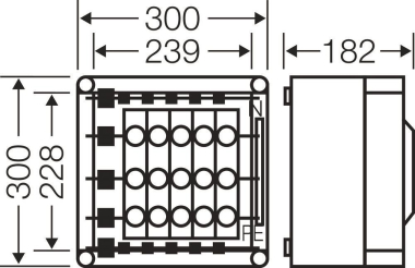 HENS Mi-Sicherungsgehäuse 5x63A   MI3230 