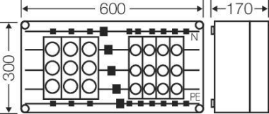HENS Mi-Sicherungsgehäuse 4x25A   MI3427 