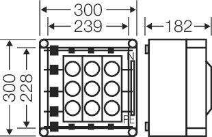 HENS Mi-Sicherungsgehäuse 3x63A   MI3260 