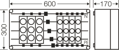 HENS Mi-Sicherungsgehäuse 4x25A   MI3427 