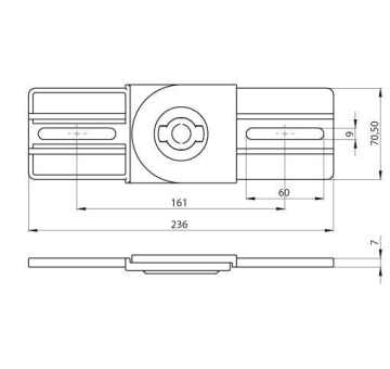  Vertikales Gelenkstück halogenfrei grau 