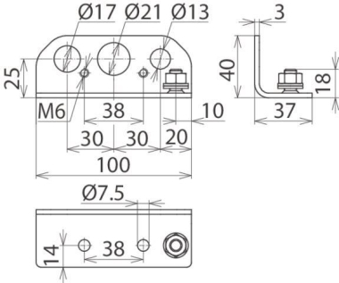 DEHN Befestigungswinkel NIRO      106329 