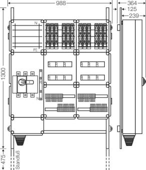 Hensel Ladeverteiler f. Mi EV 11kW 12100 