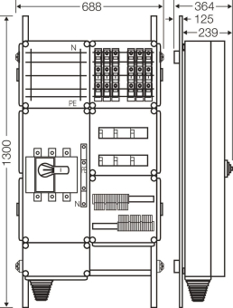 Hensel Ladeverteiler f.6 Mi EV 11kW 6100 