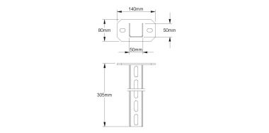 NIED Hängestiel 300mm         HU5050/300 