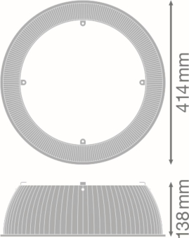 LEDV HB PC REFRACTOR 155W-210W 