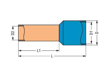 WAGO 216-242 Aderendhülse,Hülse für 0,75 
