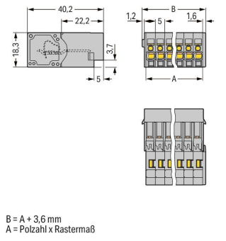 WAGO 769-603 1-Leiter-Stiftleiste,CAGE 