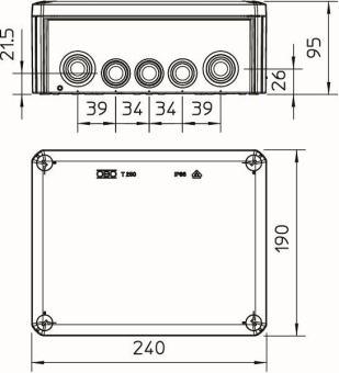 OBO T 250 KL Kabelabzweigkasten lgr 