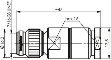 TG TNC-Stecker Löt/Klemm 75  J01012A0001 