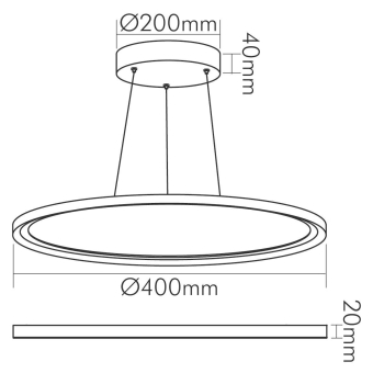 Nobile LED Pendel-Panel R400  1574011011 