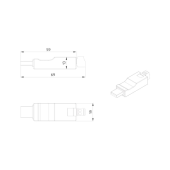 BEG 90409 USB-     USB-Stick-IF/KNX blau 