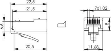TEGA RJ45-Stecker MP8        J00026A0182 