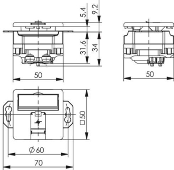 TEGA Anschlussdose AMJ45     J00020A0507 