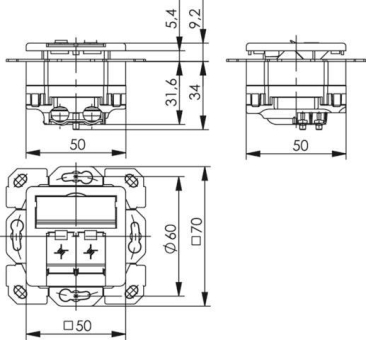 TG Kommun.-Anschlussdose     J00020A0393 