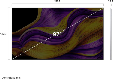 LG OLED97G57LW sw/si OLED-TV 