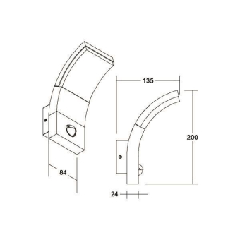 BRUM Wandleuchte FAGI m.Sensor  65111103 
