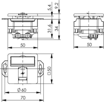 TEGA Anschlussdose AMJ45     J00020A0507 