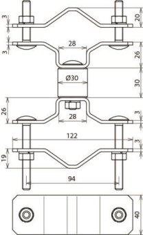 Dehn 105161           BSC D40 D45.65 V2A 