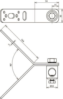 DEHN Eck-Befestigungswinkel 90    106316 