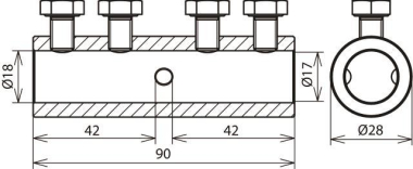 DEHN Verbindungsmuffe Al f. Rd 1  385216 