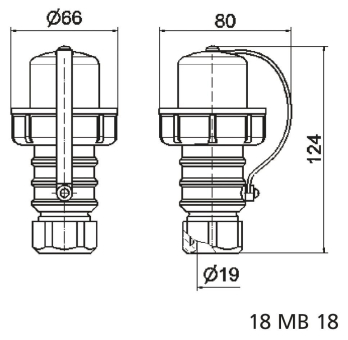 Bals Schutzkontakt-Stecker TN 16A 3p 735 