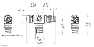 Turck 2f Verteiler-   VT2-FKM5-FSM5-FSM5 