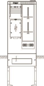 Hager Zähleranschlusssäule     ZAS175EF9 