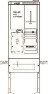 Hager Zähleranschlusssäule     ZAS175MF9 
