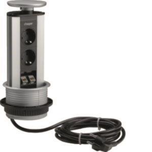 Hager Tischeinbaumodul 2Steck-  G7044LAN 