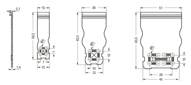 WAGO 831-505 Zugentlastungsplatte, 