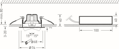 TRIL Einbauleuchte, Reflektor,   6528640 