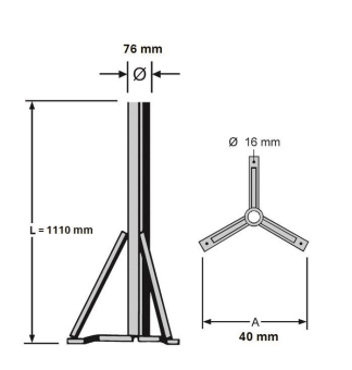 KATH Standfuß L810mm              ZAS 15 