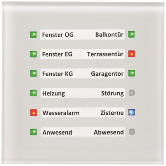 MDT SCN-GLED1W.01 Glas LED Anzeige Weiß 