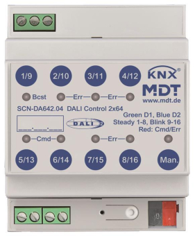 MDT DALI Control 2x64 Gateway 4TE REG 