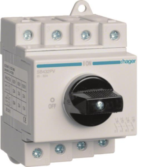 Hager Ausschalter DC 4polig      SB432PV 