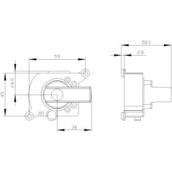 Siemens Zusatzgriff für Tür-  3LD9287-1C 