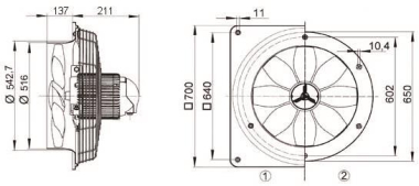 MAICO Wandventilator           DZQ50/84B 