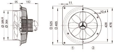 Maico Axial-Wandventilator    DZS 35/2 B 