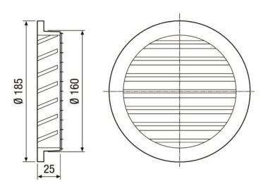 MAICO Metallgitter           MGR 160 alu 