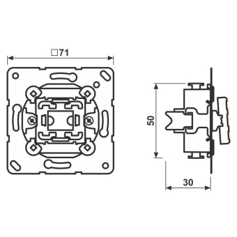 JG Wippschalter Aus-Wechsel     506U 