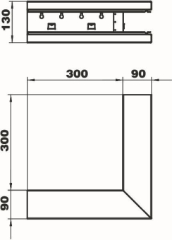 OBO GS-SA90130RW Außeneck symmetrisch 