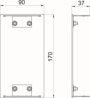 OBO GA-E90170EL Endstück 90x170mm Alu EL 