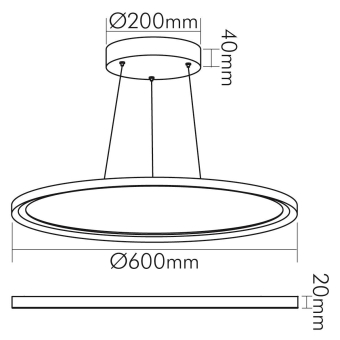 Nobile LED Pendel-Panel R600  1576011012 