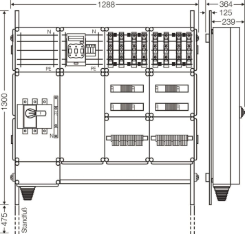 Hensel Ladeverteiler f.8 Mi EV 22kW 8101 