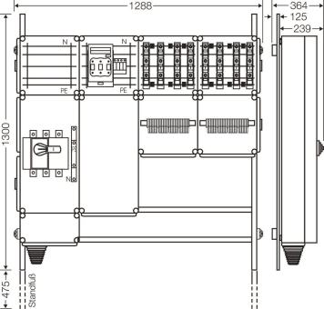 Hensel Ladeverteiler f.8 Mi EV 22kW 8001 