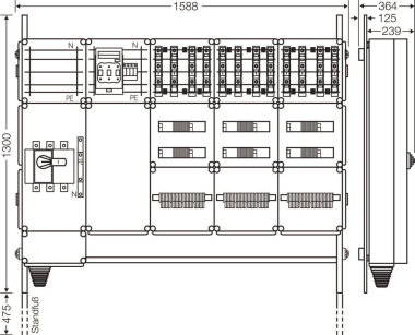 Hensel Ladeverteiler f. Mi EV 22kW 12101 