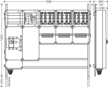 Hensel Ladeverteiler f. Mi EV 22kW 12001 