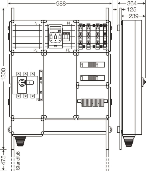 Hensel Ladeverteiler f.4 Mi EV 22kW 4101 